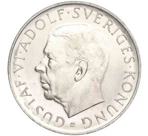 5 крон 1952 года Швеция «70 лет со дня рождения Густава VI Адольфа»
