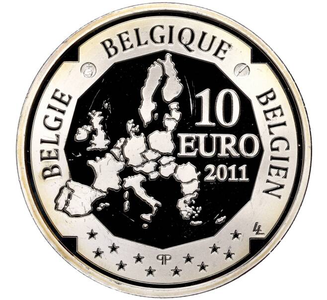 Монета 10 евро 2011 года Бельгия «Открытие Южного полюса» (Артикул M2-62445)