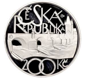 200 крон 2007 года Чехия «650 лет Карлову мосту»
