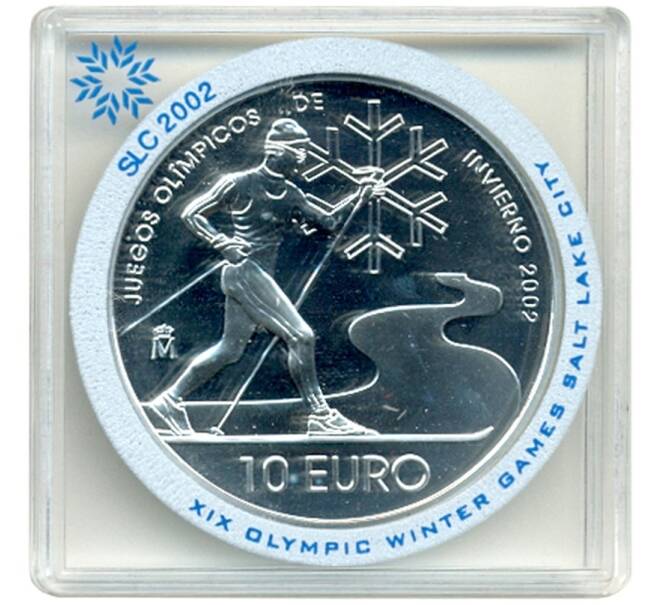 Монета 10 евро 2002 года Испания «XIX зимние Олимпийские Игры 2002 в Солт-Лейк-Сити» (Артикул M2-62501)