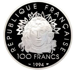 100 франков 1994 года Франция «100 лет Олимпийским играм — Метание копья»