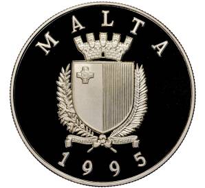 5 лир 1995 года Мальта «50 лет ООН»