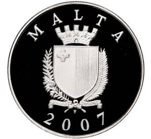 5 лир 2007 года Мальта «450 лет со дня начала правления Жана Паризо де Валетта»