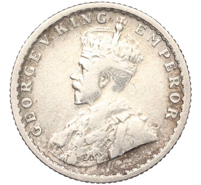 Монета 1/4 рупии 1914 года Британская Индия (Артикул: K11-89427) — Фото №2