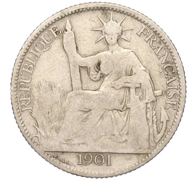 Монета 20 центов 1901 года Французский Индокитай (Артикул: K11-89437) — Фото №1