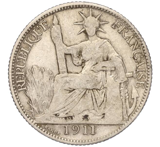 Монета 20 центов 1911 года Французский Индокитай (Артикул K11-89439)