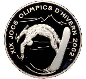 10 динеров 2002 года Андорра «XIX зимние Олимпийские Игры 2002 в Солт-Лейк-Сити»