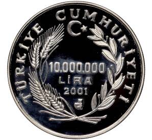 10 миллионов лир 2001 года Турция «XIX зимние Олимпийские Игры 2002 в Солт-Лейк-Сити»