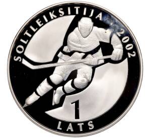 1 лат 2001 года Латвия «XIX зимние Олимпийские Игры 2002 в Солт-Лейк-Сити — Хоккей»