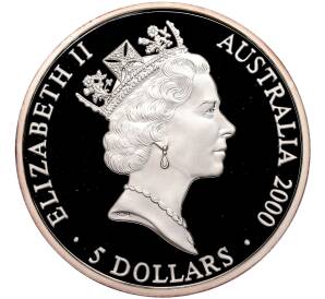 5 долларов 2000 года Австралия «Олимпийские игры 2000 в Сиднее — Кенгуру»