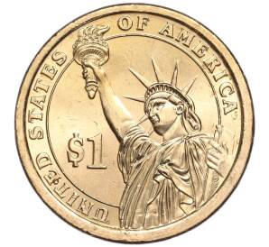 1 доллар 2009 года Р США «9-й президент США Вилльям Генри Гаррисон»