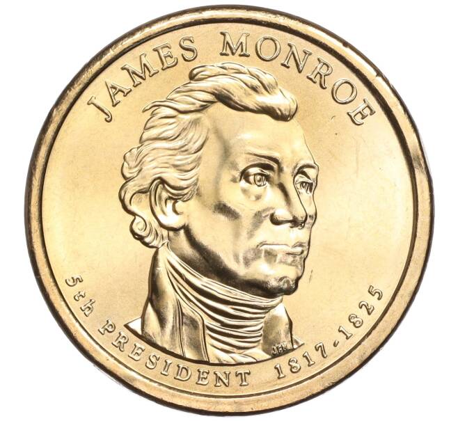 Монета 1 доллар 2008 года Р США «5-й президент США Джеймс Монро» (Артикул M2-63107)