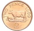 Монета 2 пенса 1999 года Гернси (Артикул M2-63223)