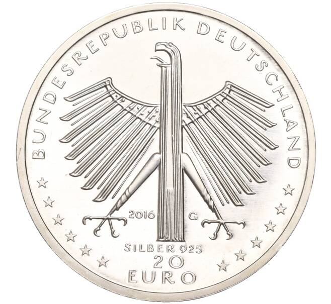Монета 20 евро 2016 года Германия «125 лет со дня рождения Отто Дикса» (Артикул: M2-63368) — Фото №2
