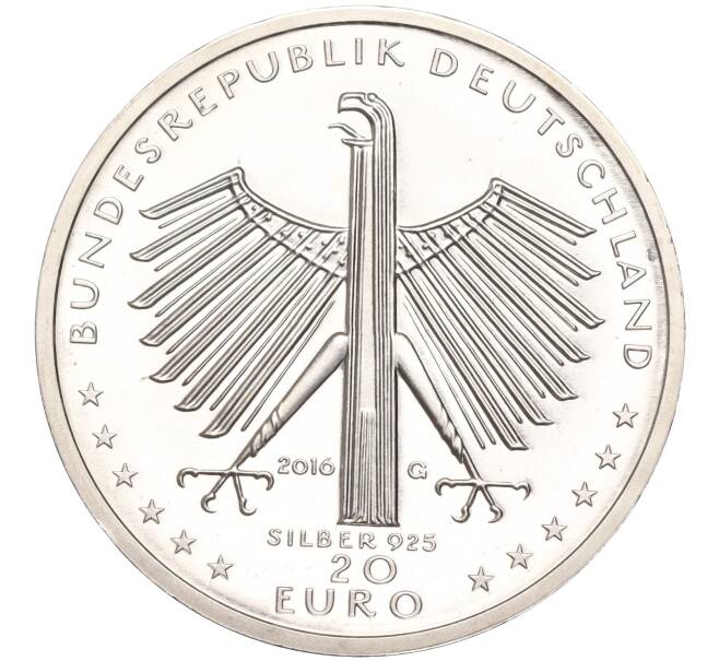 Монета 20 евро 2016 года Германия «125 лет со дня рождения Отто Дикса» (Артикул M2-63398)