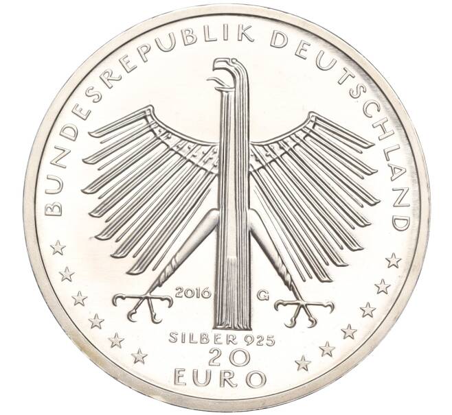 Монета 20 евро 2016 года Германия «125 лет со дня рождения Отто Дикса» (Артикул M2-63443)