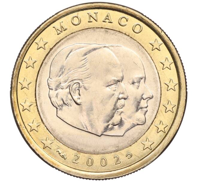 Монета 1 евро 2002 года Монако (Артикул M2-63461)