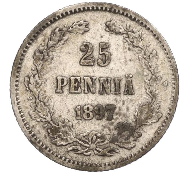Монета 25 пенни 1897 года Русская Финляндия (Артикул M1-52529)