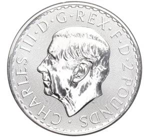 2 фунта 2023 года Великобритания «Британия» (Карл III)