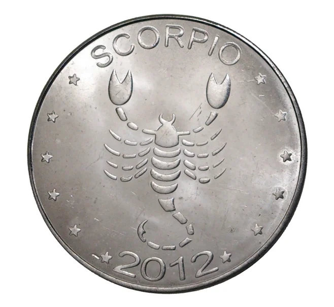 Монета 10 шиллингов 2012 года Знак зодиака — Скорпион (Артикул M2-3509)