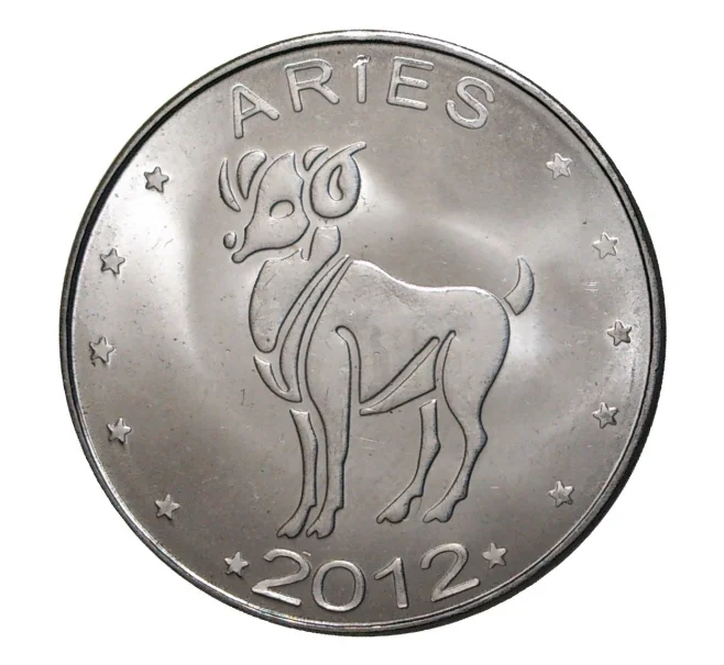 Монета 10 шиллингов 2012 года Знак зодиака — Овен (Артикул M2-3510)