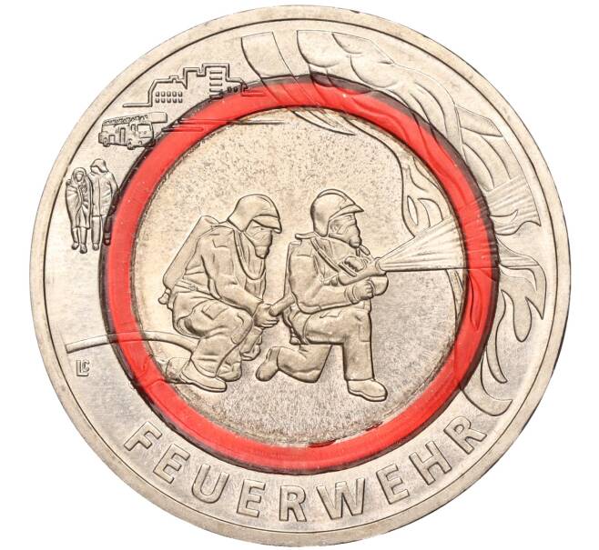 Монета 10 евро 2023 года F Германия «На службе общества — Пожарная охрана» (Артикул: M2-63621) — Фото №1