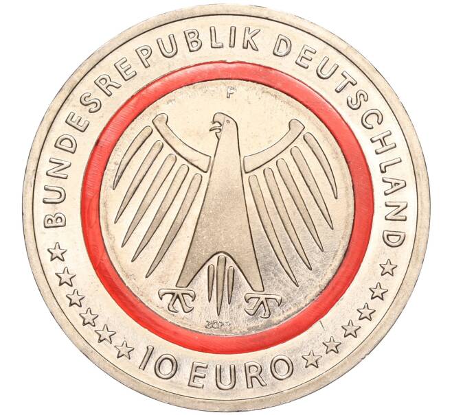 Монета 10 евро 2023 года F Германия «На службе общества — Пожарная охрана» (Артикул: M2-63621) — Фото №2