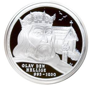 Монетовидный жетон 2000 года Норвегия «История викингов — Олав II Святой»