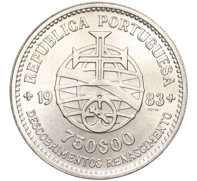 Монета 750 эскудо 1983 года Португалия «XVII Европейская художественная выставка» (Артикул K27-83738)