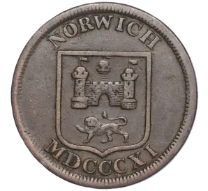 Токен 1/2 пенни 1811 года Великобритания (Норвич)