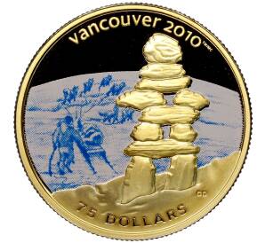 75 долларов 2008 года Канада «XXI зимние Олимпийские Игры 2010 в Ванкувере — Инуксук»