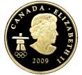 Монета 75 долларов 2009 года Канада «XXI зимние Олимпийские Игры 2010 в Ванкувере — Лось» (Артикул M2-63694)
