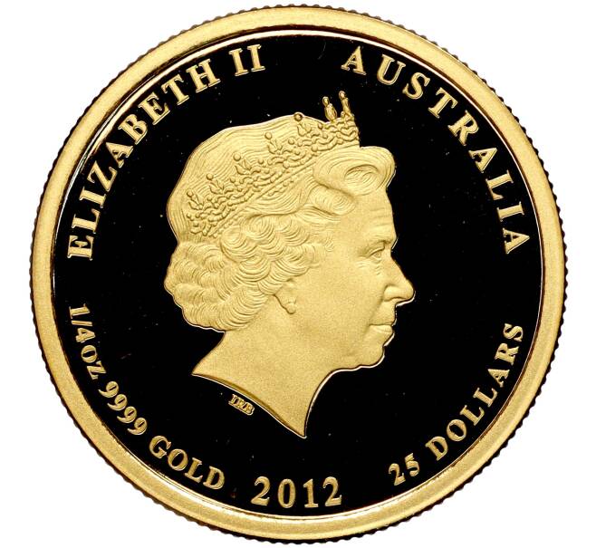 Монета 25 долларов 2012 года Австралия «Год дракона» (Цветное покрытие) (Артикул M2-63697)