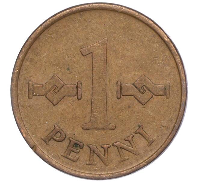 Монета 1 пенни 1963 года Финляндия (Артикул M2-63716)