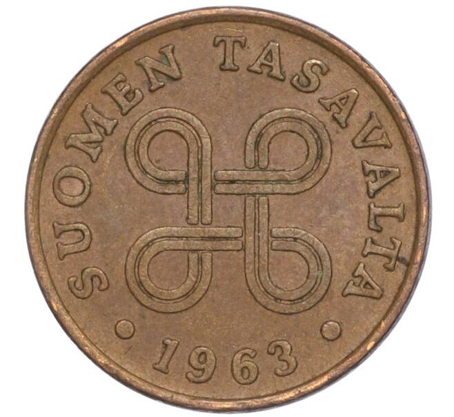 Монета 1 пенни 1963 года Финляндия (Артикул M2-63717)