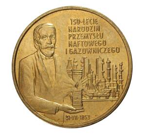 2 злотых 2003 года Польша «150 лет нефтяной и газовой промышленности» — Фото №1