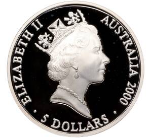 5 долларов 2000 года Австралия «Олимпийские игры 2000 в Сиднее — Акулы»