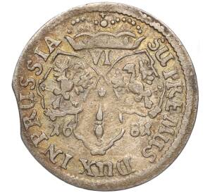 6 грошей 1681 года Пруссия — Фото №2