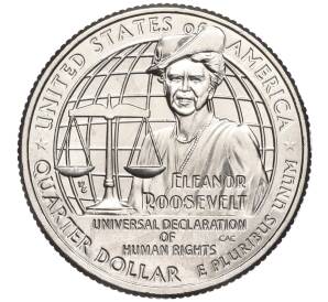 1/4 доллара (25 центов) 2023 года Р США «Американские женщины — Элеонора Рузвельт»