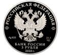 Монета 3 рубля 2020 года СПМД «Российская (Советская) Мультипликация — Барбоскины» (Артикул M1-32853)