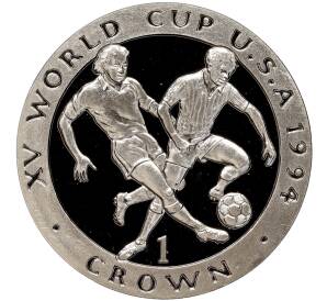 1 крона 1994 года Остров Мэн «Чемпионат мира по футболу 1994 в США»