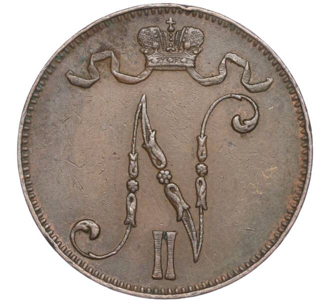 Монета 5 пенни 1916 года Русская Финляндия (Артикул: K27-83767) — Фото №2