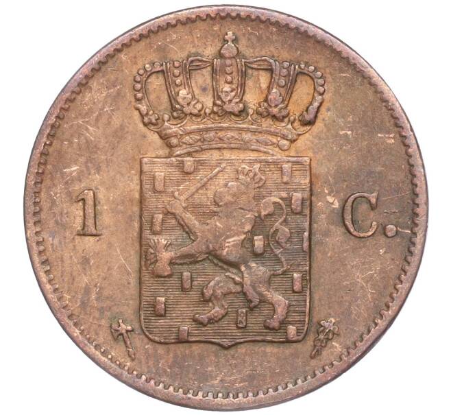 Монета 1 цент 1876 года Нидерланды (Артикул K27-83788)