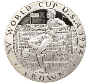 1 крона 1994 года Остров Мэн «Чемпионат мира по футболу 1994 в США»
