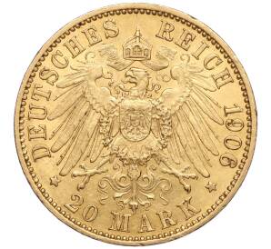 20 марок 1906 года А Германия (Пруссия) — Фото №2