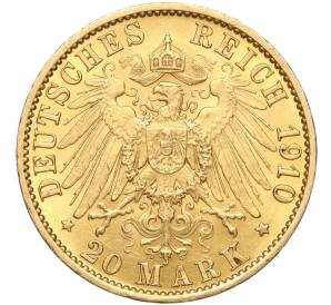 20 марок 1910 года А Германия (Пруссия) — Фото №2