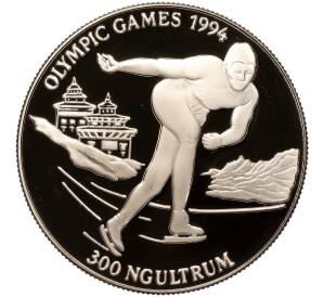 300 нгултрум 1992 года Бутан «XXVII зимние Олимпийские Игры 1994 в Лиллехаммере»