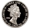 Монета 20 крон 1993 года Теркс и Кайкос «Чемпионат мира по футболу 1994 — Кубок Жюля Риме» (Артикул M2-64147)
