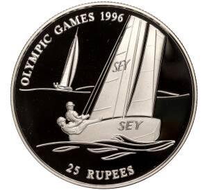 25 рупий 1995 года Сейшелы «XXVI летние Олимпийские Игры 1996 в Атланте — Парусный спорт»