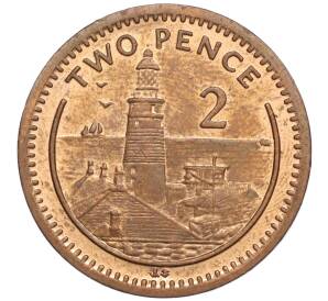 2 пенса 2001 года Гибралтар — Фото №1